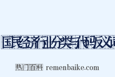国民经济行业分类与代码反义词是什么意思的图片